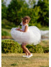 Feifei Sleeve White Lace Tulle Tutu Flower Girl Dress